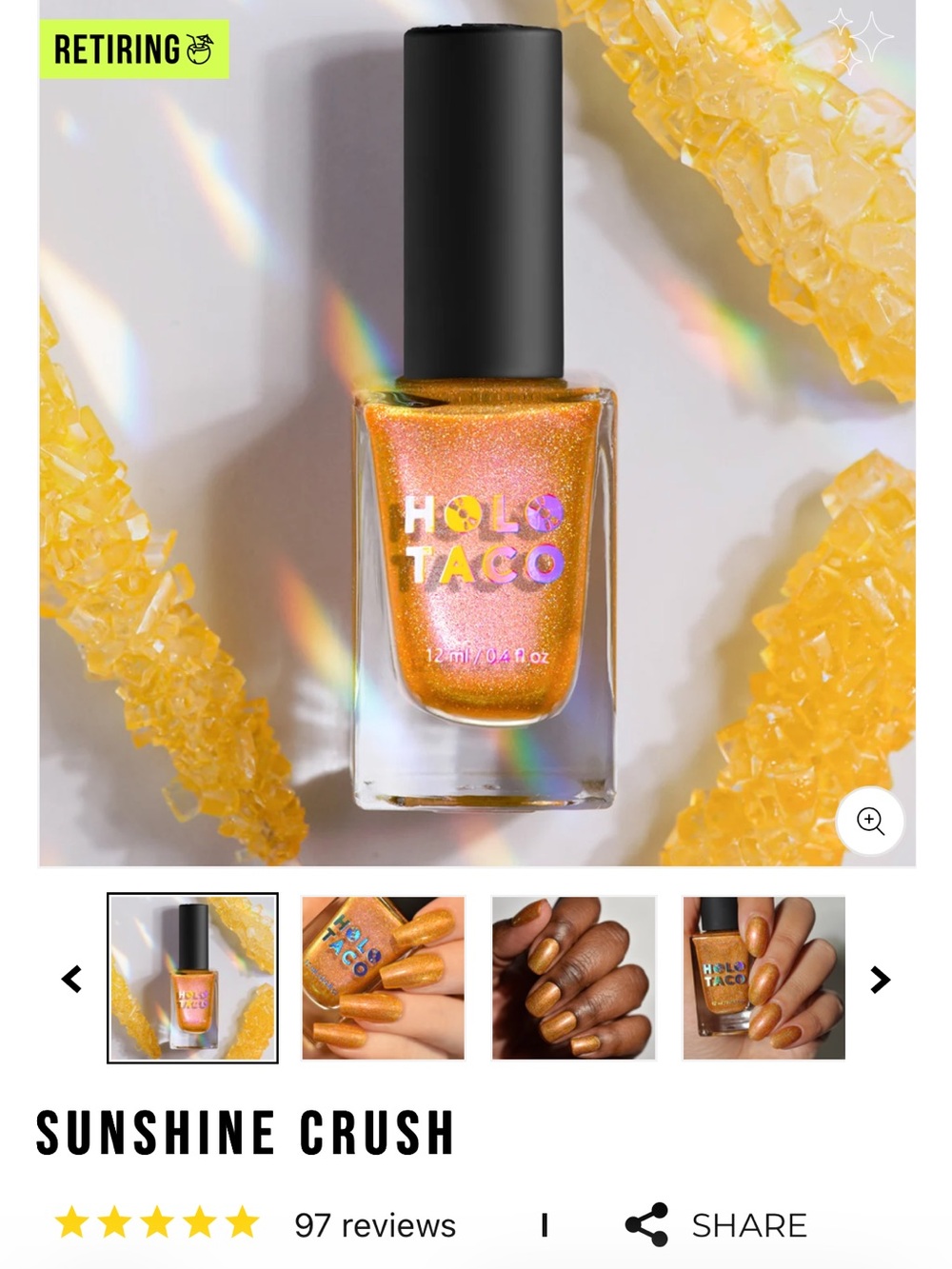 Holo Taco Sunshine Crush – Retiring Shade – Rock Candy Collection